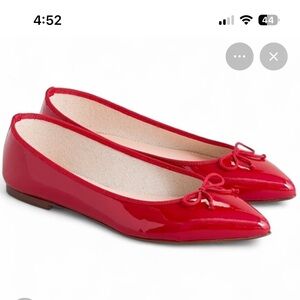 J. Crew Red Patent Leather Flats